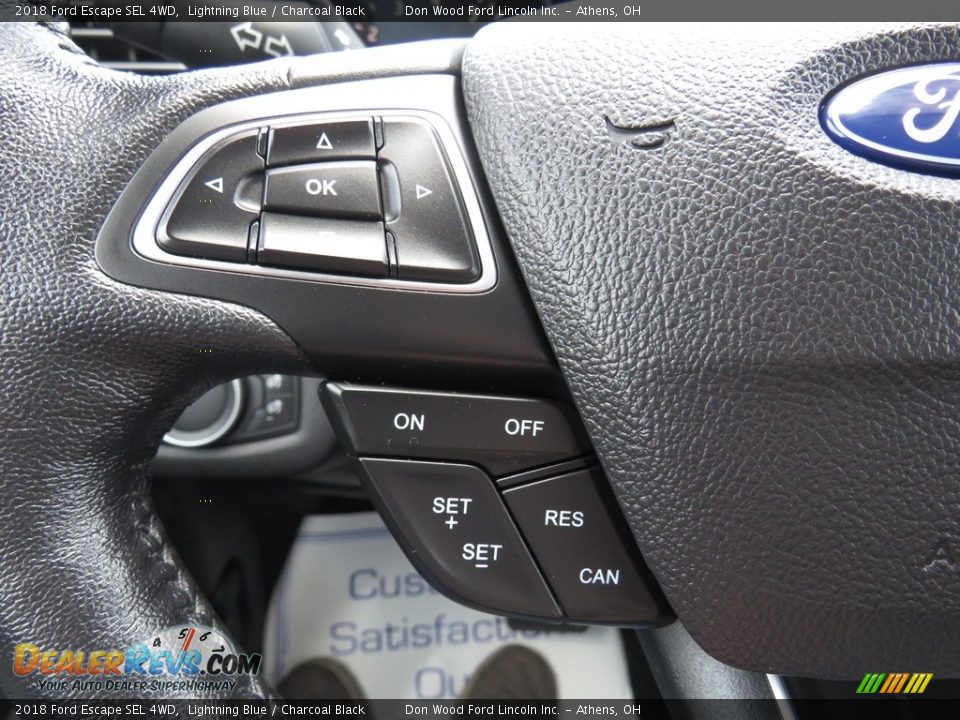 2018 Ford Escape SEL 4WD Lightning Blue / Charcoal Black Photo #33