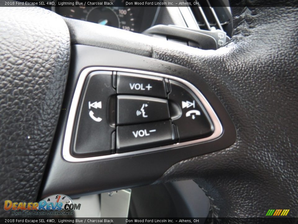 2018 Ford Escape SEL 4WD Lightning Blue / Charcoal Black Photo #34