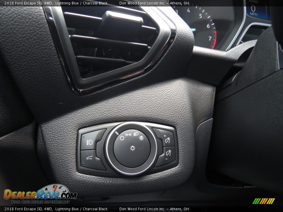 2018 Ford Escape SEL 4WD Lightning Blue / Charcoal Black Photo #35