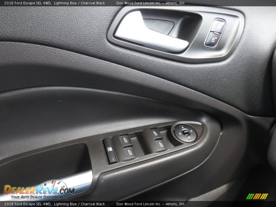 2018 Ford Escape SEL 4WD Lightning Blue / Charcoal Black Photo #36
