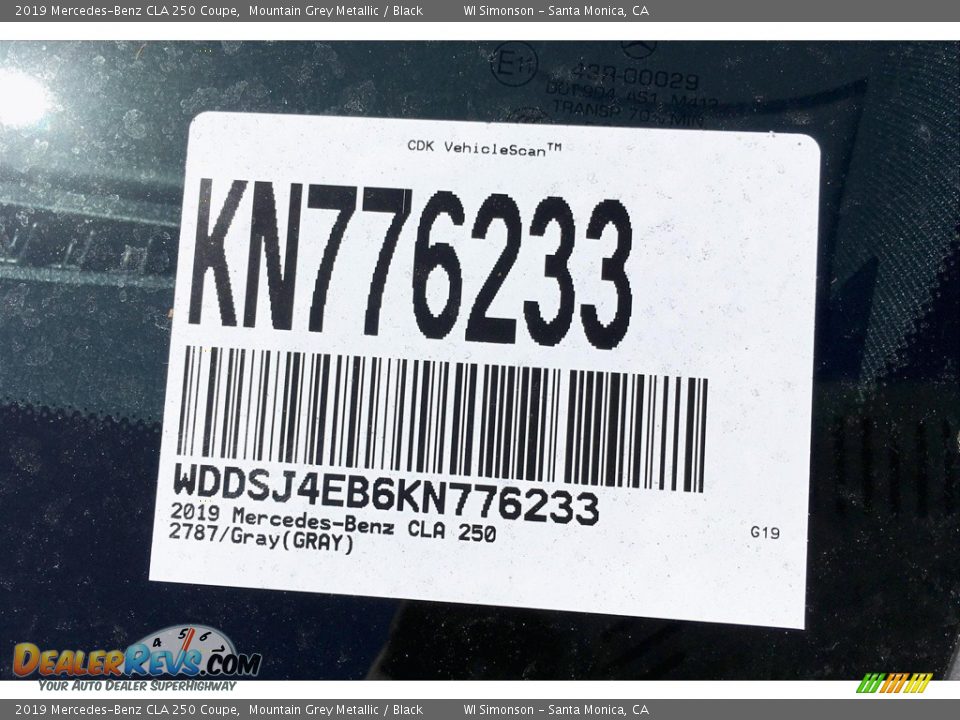 2019 Mercedes-Benz CLA 250 Coupe Mountain Grey Metallic / Black Photo #11