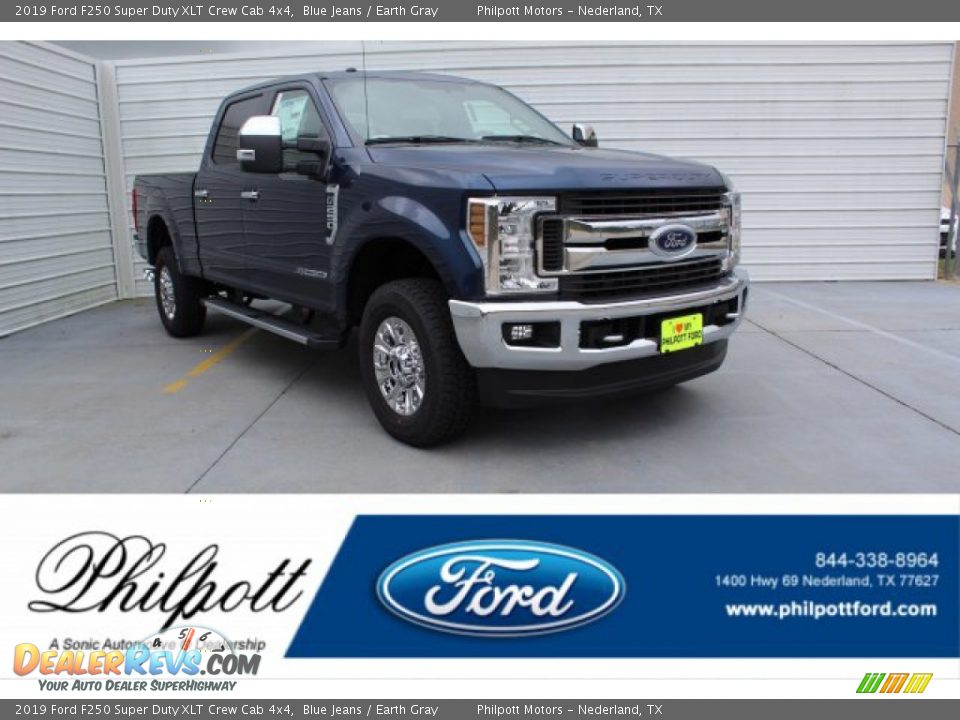 2019 Ford F250 Super Duty XLT Crew Cab 4x4 Blue Jeans / Earth Gray Photo #1