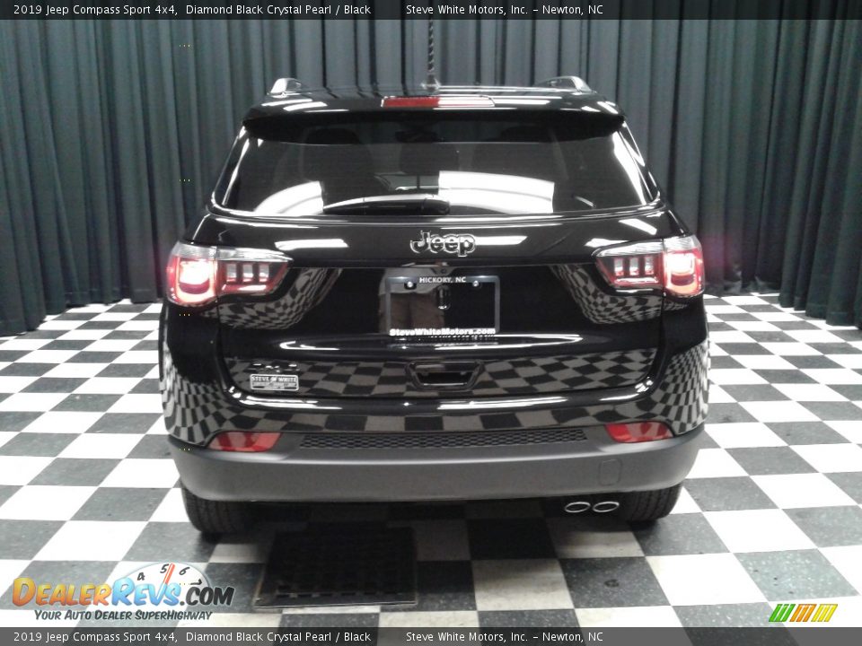2019 Jeep Compass Sport 4x4 Diamond Black Crystal Pearl / Black Photo #7
