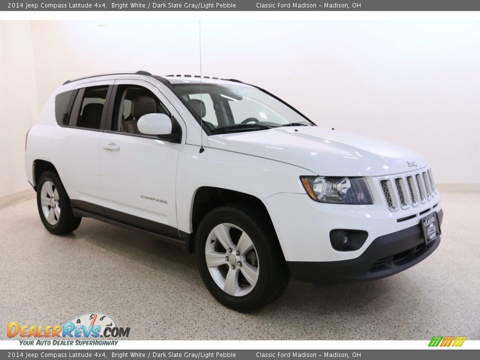 2014 Jeep Compass Latitude 4x4 Bright White / Dark Slate Gray/Light Pebble Photo #1
