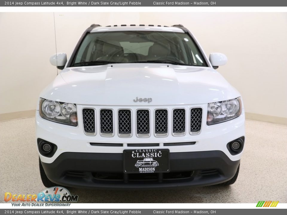2014 Jeep Compass Latitude 4x4 Bright White / Dark Slate Gray/Light Pebble Photo #2