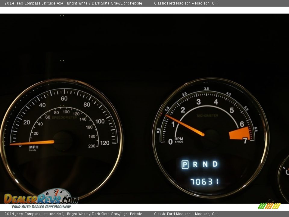 2014 Jeep Compass Latitude 4x4 Bright White / Dark Slate Gray/Light Pebble Photo #7