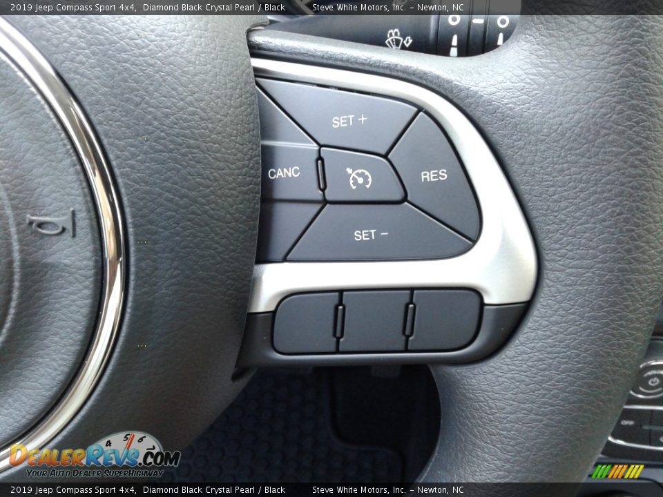 2019 Jeep Compass Sport 4x4 Diamond Black Crystal Pearl / Black Photo #18