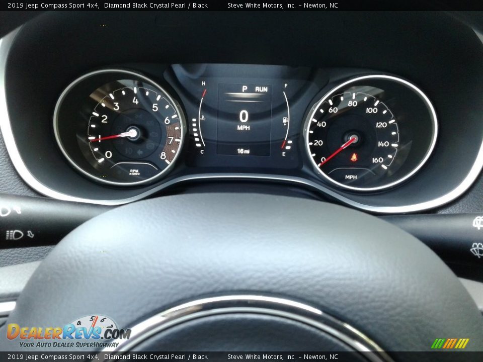 2019 Jeep Compass Sport 4x4 Diamond Black Crystal Pearl / Black Photo #19