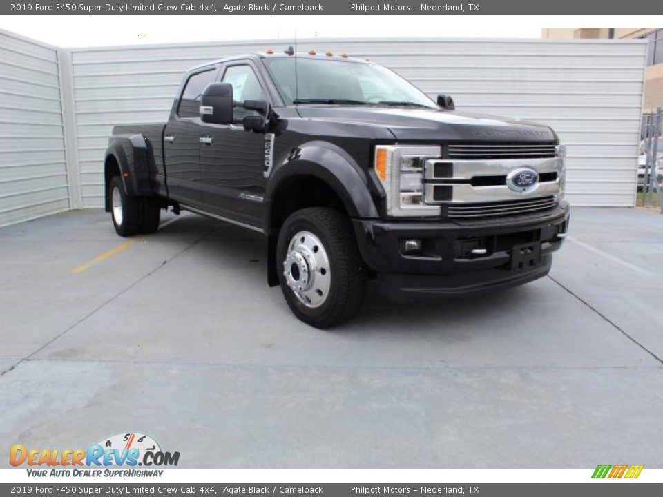 2019 Ford F450 Super Duty Limited Crew Cab 4x4 Agate Black / Camelback Photo #2