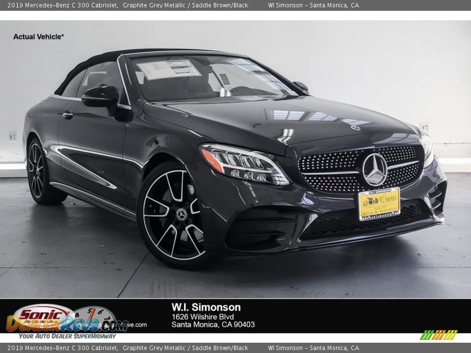 2019 Mercedes-Benz C 300 Cabriolet Graphite Grey Metallic / Saddle Brown/Black Photo #1