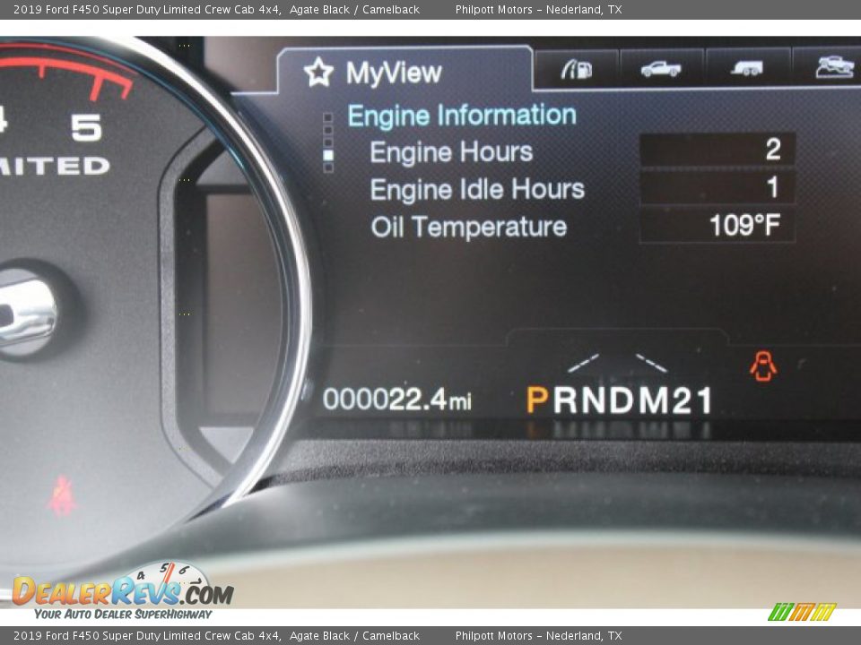 2019 Ford F450 Super Duty Limited Crew Cab 4x4 Agate Black / Camelback Photo #16