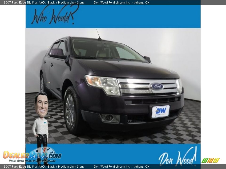 2007 Ford Edge SEL Plus AWD Black / Medium Light Stone Photo #1