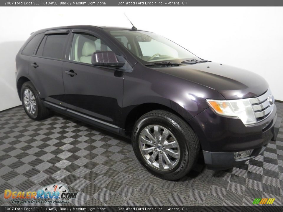 2007 Ford Edge SEL Plus AWD Black / Medium Light Stone Photo #3