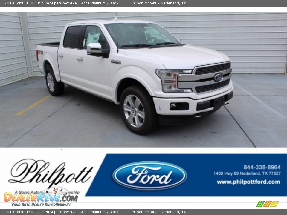 2019 Ford F150 Platinum SuperCrew 4x4 White Platinum / Black Photo #1