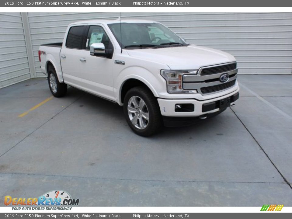 2019 Ford F150 Platinum SuperCrew 4x4 White Platinum / Black Photo #2