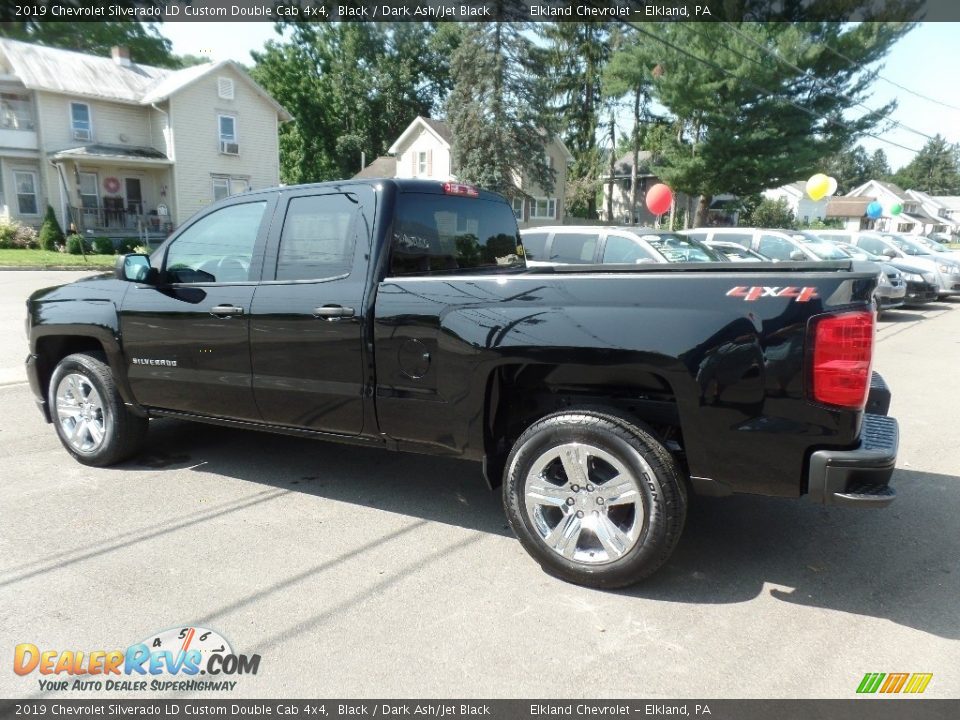 2019 Chevrolet Silverado LD Custom Double Cab 4x4 Black / Dark Ash/Jet Black Photo #5
