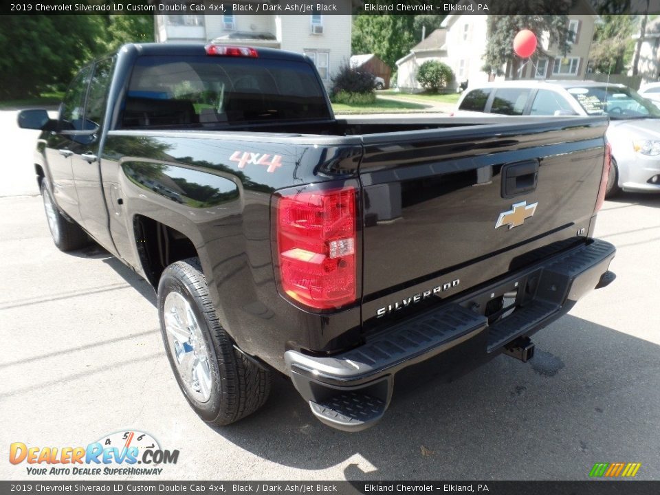2019 Chevrolet Silverado LD Custom Double Cab 4x4 Black / Dark Ash/Jet Black Photo #6