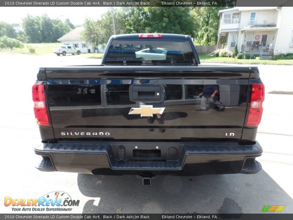 2019 Chevrolet Silverado LD Custom Double Cab 4x4 Black / Dark Ash/Jet Black Photo #7
