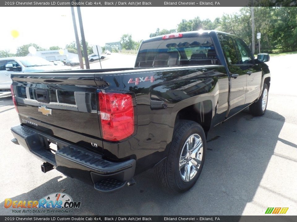2019 Chevrolet Silverado LD Custom Double Cab 4x4 Black / Dark Ash/Jet Black Photo #8