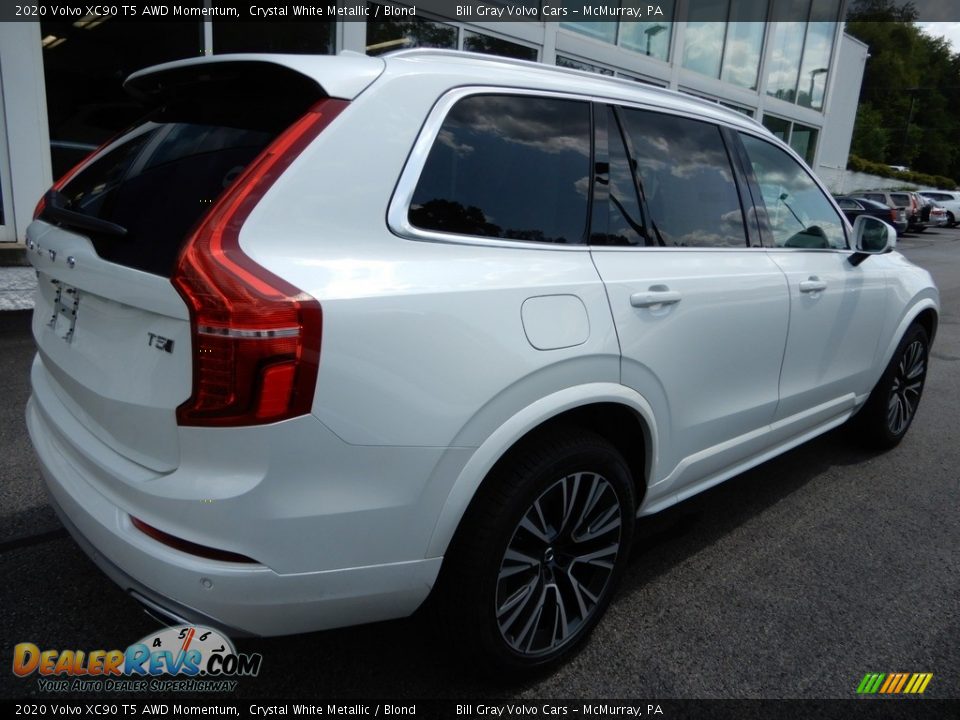 2020 Volvo XC90 T5 AWD Momentum Crystal White Metallic / Blond Photo #2