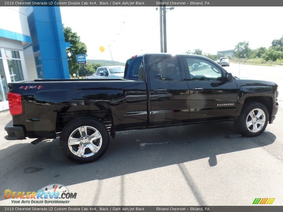2019 Chevrolet Silverado LD Custom Double Cab 4x4 Black / Dark Ash/Jet Black Photo #9