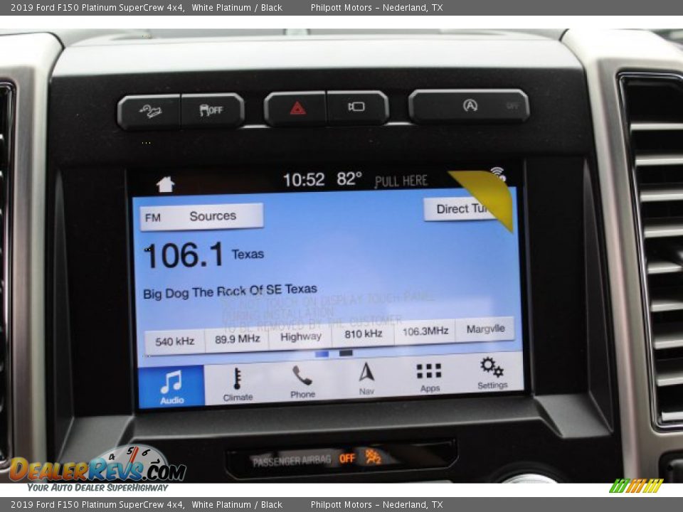 2019 Ford F150 Platinum SuperCrew 4x4 White Platinum / Black Photo #17