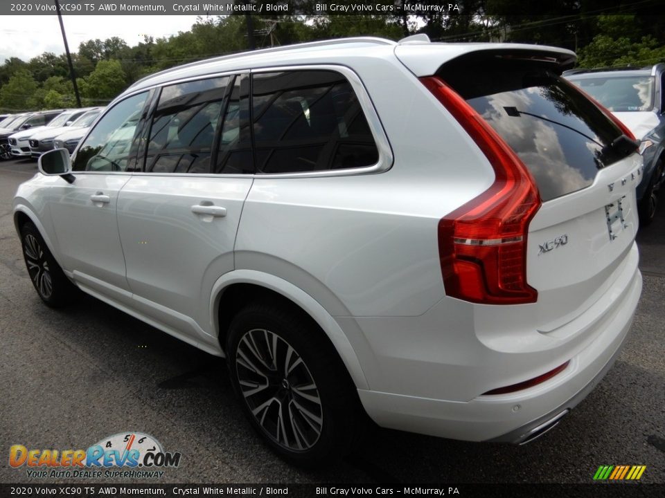 2020 Volvo XC90 T5 AWD Momentum Crystal White Metallic / Blond Photo #4