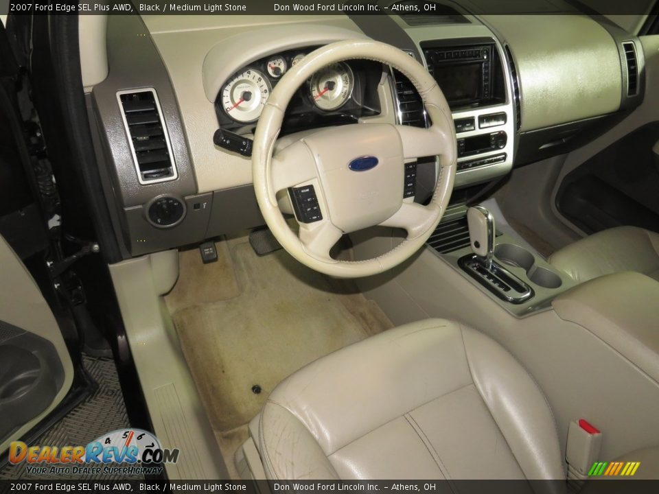 2007 Ford Edge SEL Plus AWD Black / Medium Light Stone Photo #19