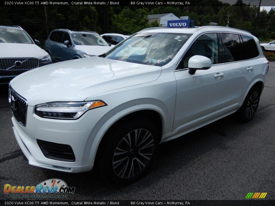 2020 Volvo XC90 T5 AWD Momentum Crystal White Metallic / Blond Photo #5