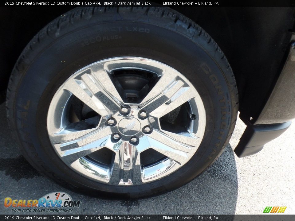 2019 Chevrolet Silverado LD Custom Double Cab 4x4 Black / Dark Ash/Jet Black Photo #11