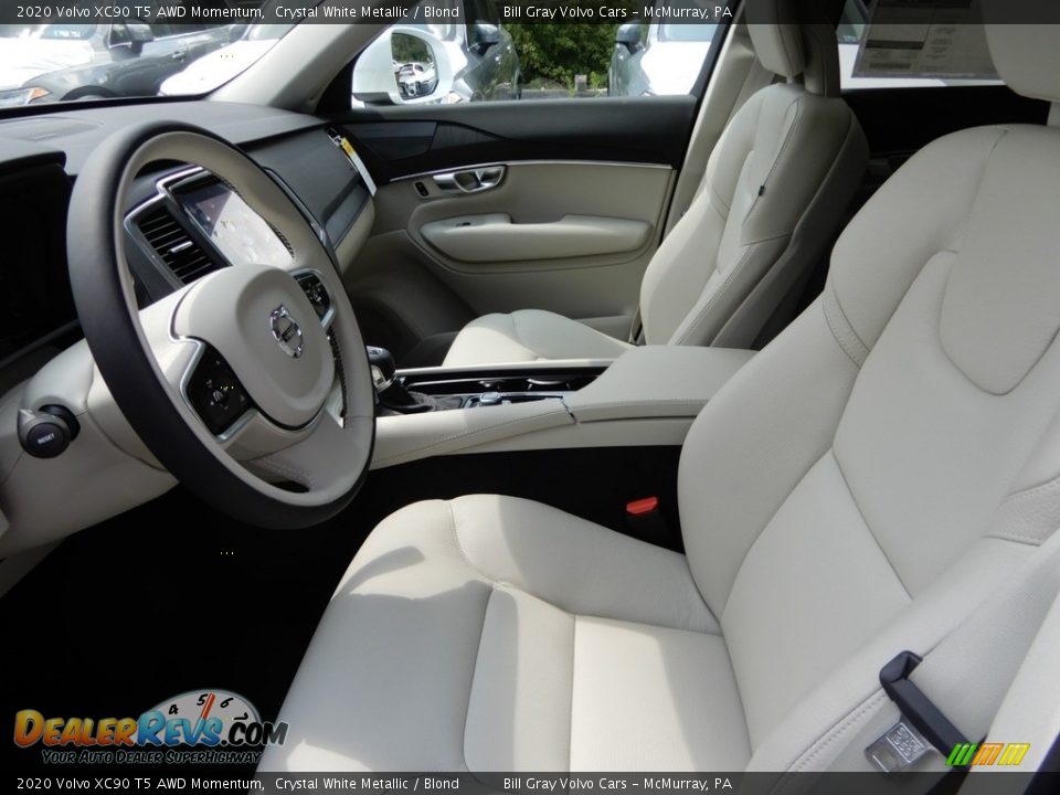 Blond Interior - 2020 Volvo XC90 T5 AWD Momentum Photo #7