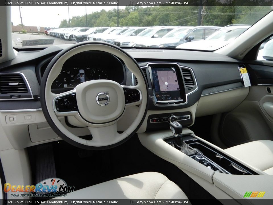 Blond Interior - 2020 Volvo XC90 T5 AWD Momentum Photo #9