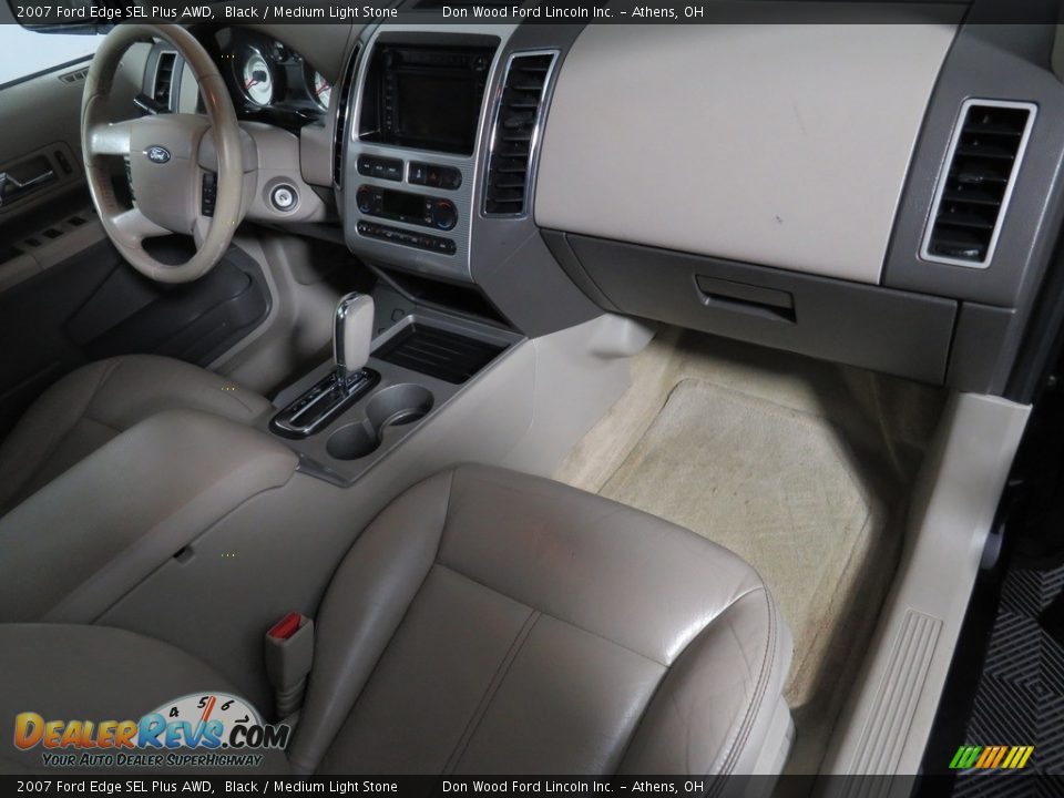 2007 Ford Edge SEL Plus AWD Black / Medium Light Stone Photo #27