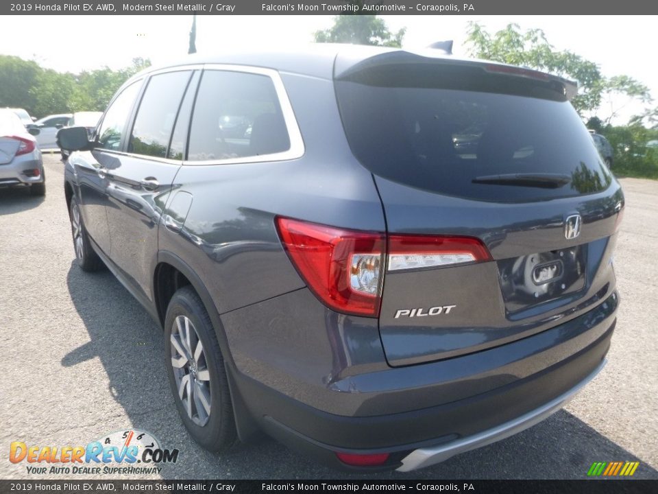 2019 Honda Pilot EX AWD Modern Steel Metallic / Gray Photo #3