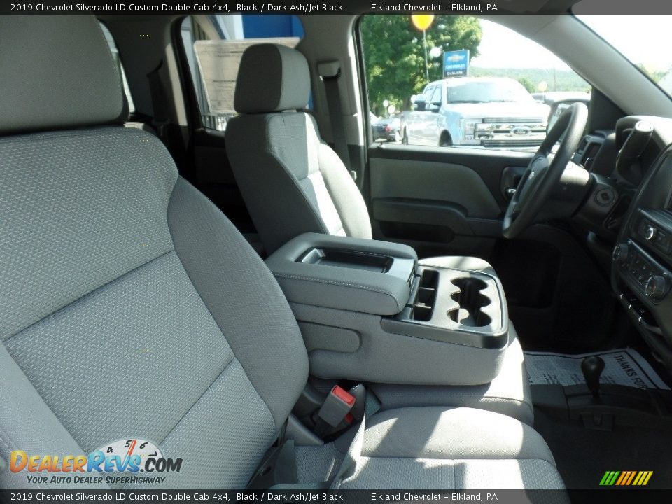 2019 Chevrolet Silverado LD Custom Double Cab 4x4 Black / Dark Ash/Jet Black Photo #15