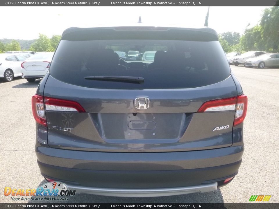 2019 Honda Pilot EX AWD Modern Steel Metallic / Gray Photo #4
