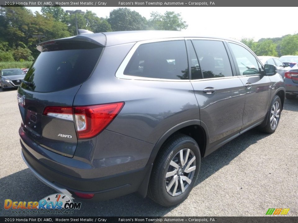 2019 Honda Pilot EX AWD Modern Steel Metallic / Gray Photo #5