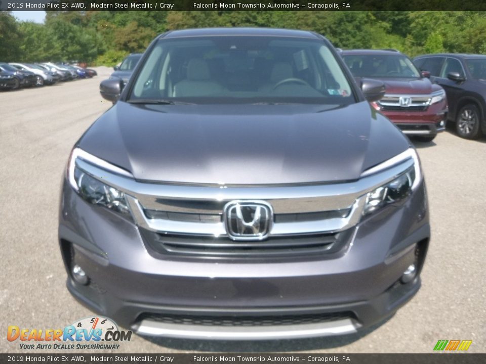 2019 Honda Pilot EX AWD Modern Steel Metallic / Gray Photo #7
