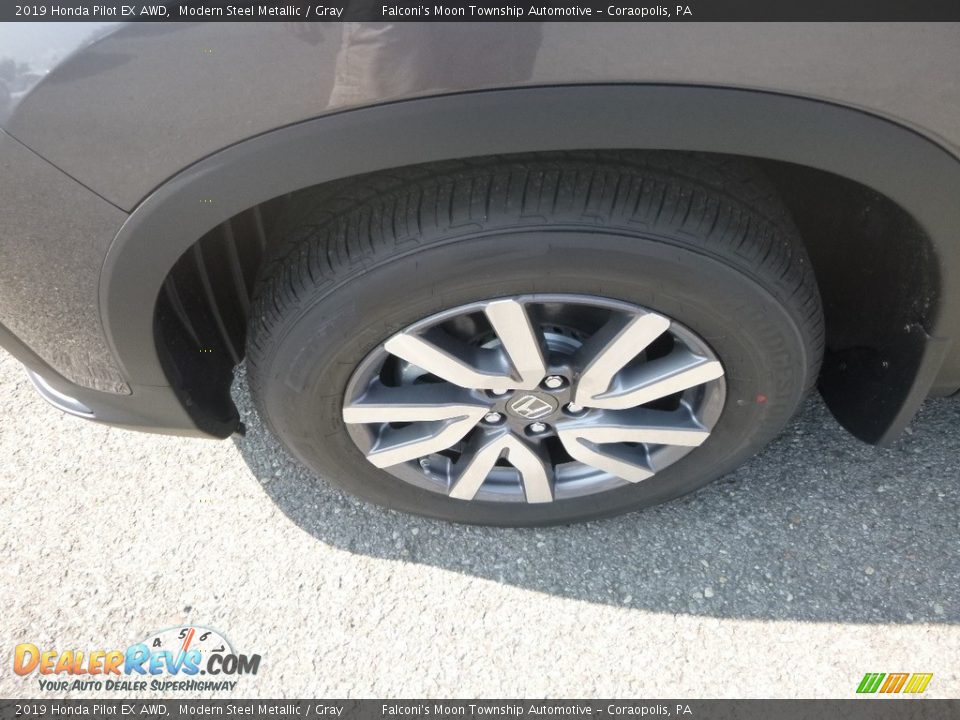 2019 Honda Pilot EX AWD Modern Steel Metallic / Gray Photo #8