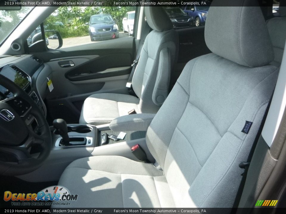 2019 Honda Pilot EX AWD Modern Steel Metallic / Gray Photo #9