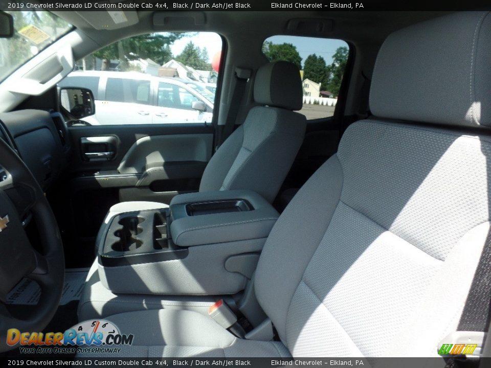 2019 Chevrolet Silverado LD Custom Double Cab 4x4 Black / Dark Ash/Jet Black Photo #19