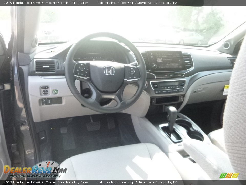 2019 Honda Pilot EX AWD Modern Steel Metallic / Gray Photo #11
