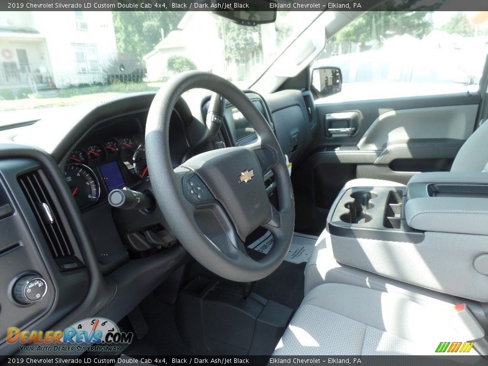 2019 Chevrolet Silverado LD Custom Double Cab 4x4 Black / Dark Ash/Jet Black Photo #20