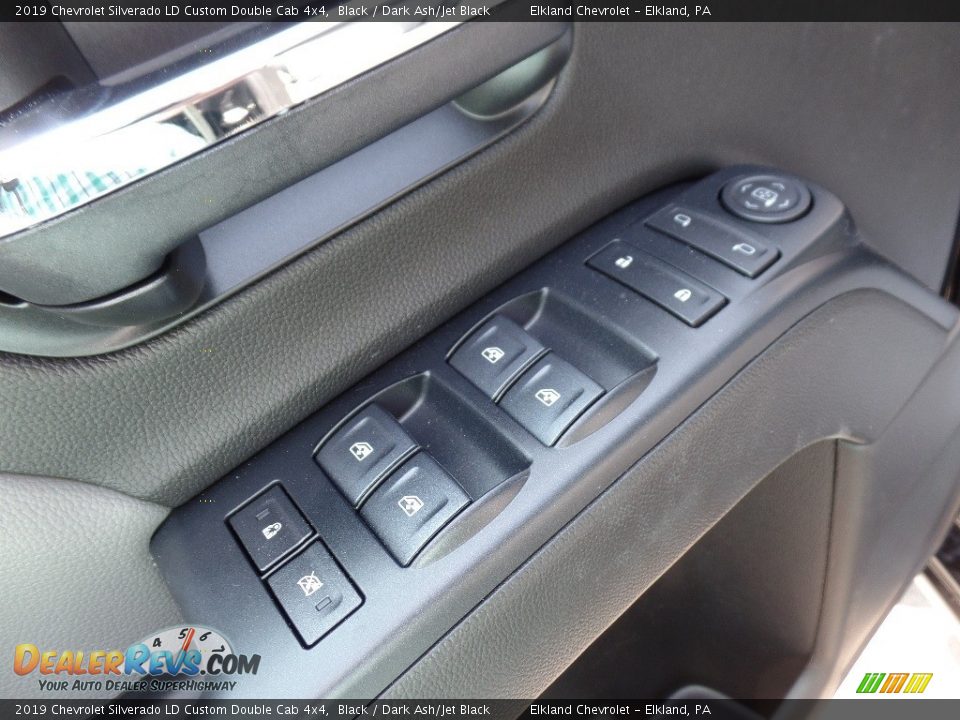 2019 Chevrolet Silverado LD Custom Double Cab 4x4 Black / Dark Ash/Jet Black Photo #21