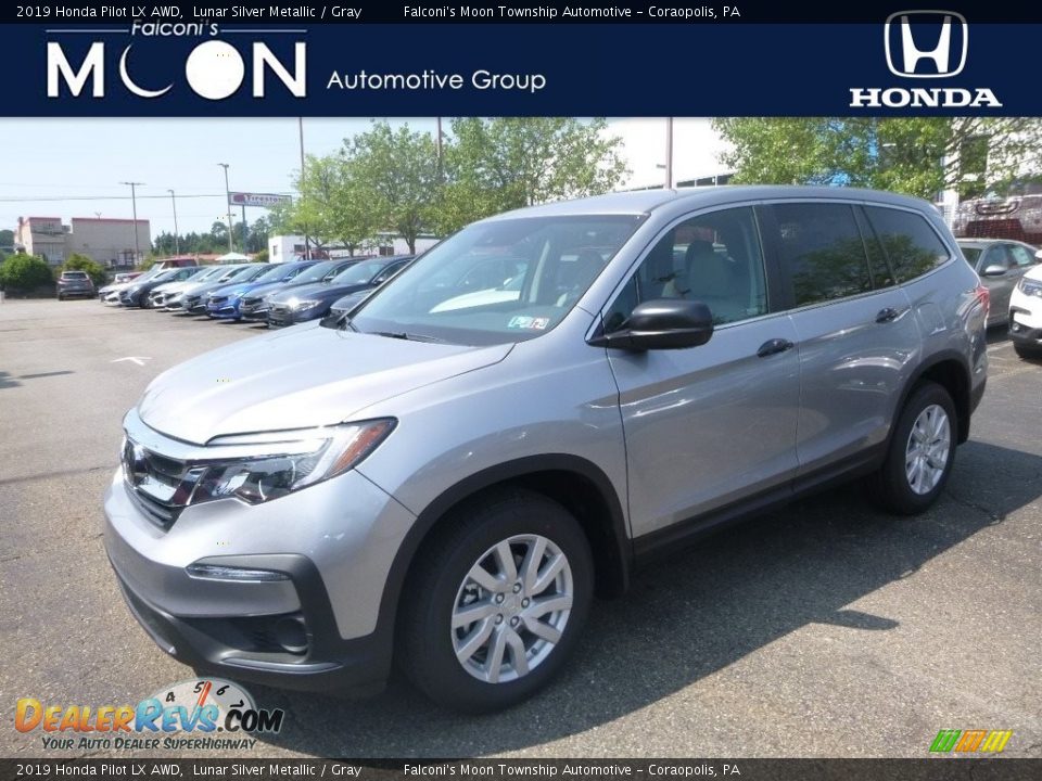2019 Honda Pilot LX AWD Lunar Silver Metallic / Gray Photo #1
