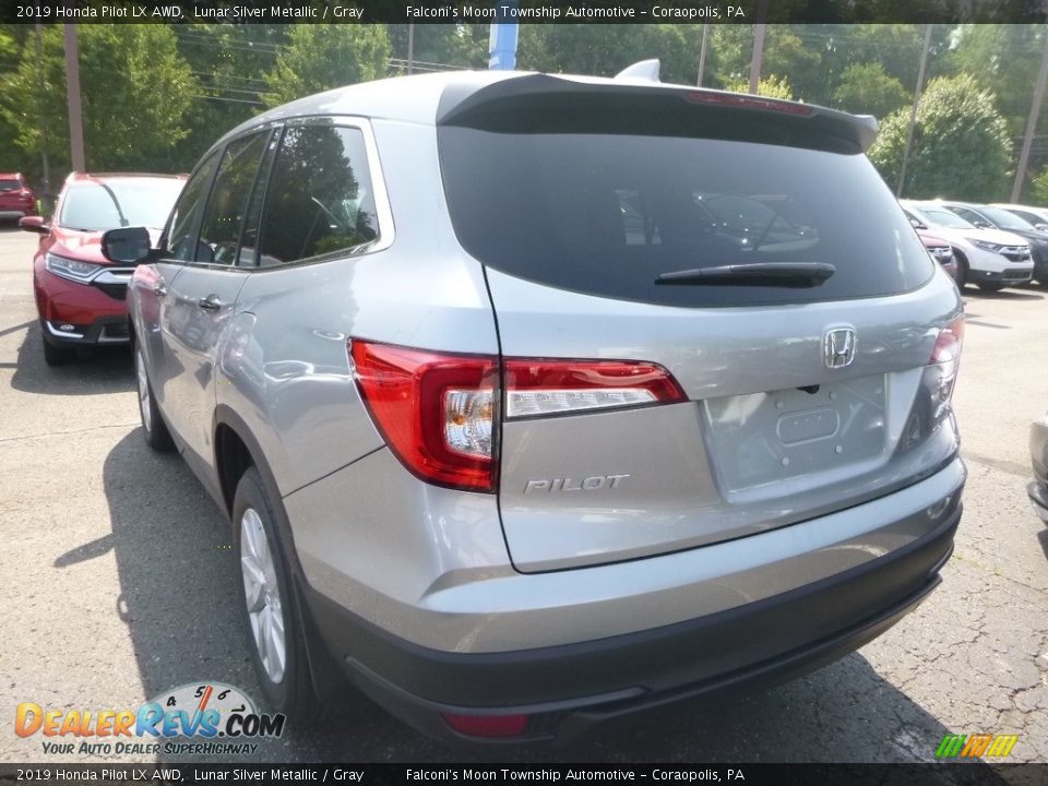 2019 Honda Pilot LX AWD Lunar Silver Metallic / Gray Photo #3
