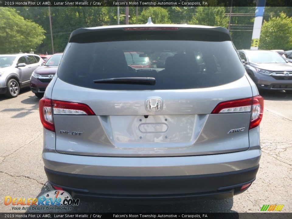 2019 Honda Pilot LX AWD Lunar Silver Metallic / Gray Photo #4