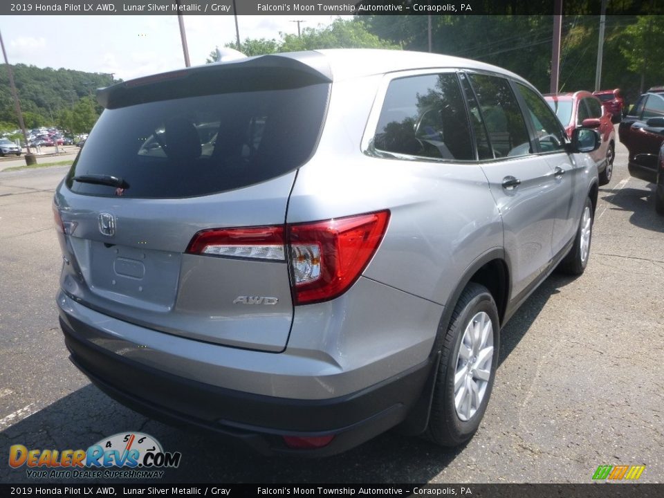 2019 Honda Pilot LX AWD Lunar Silver Metallic / Gray Photo #5