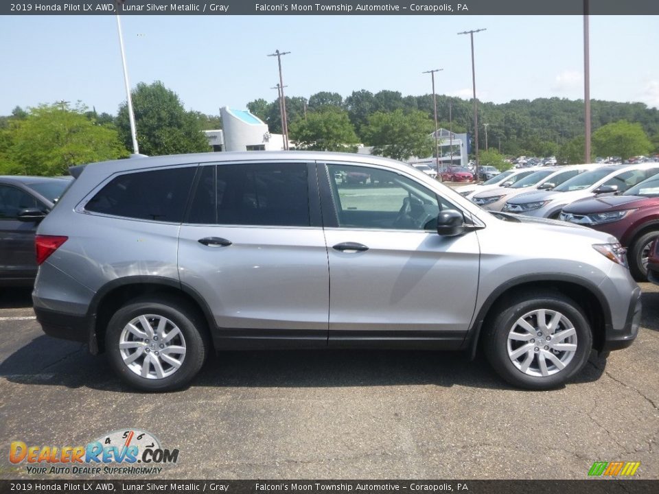 2019 Honda Pilot LX AWD Lunar Silver Metallic / Gray Photo #6