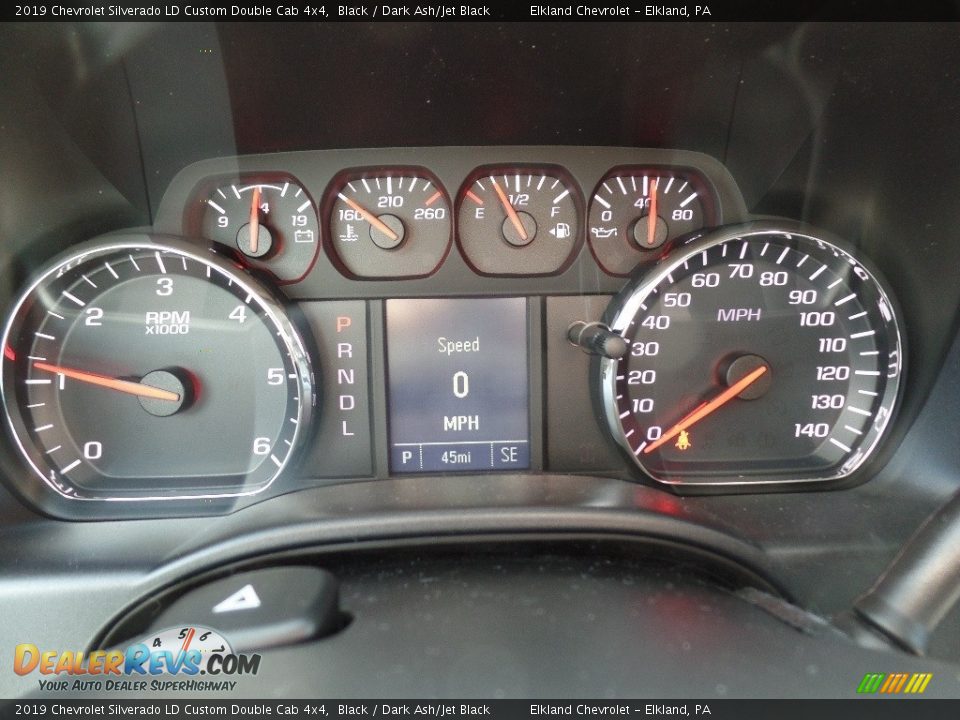 2019 Chevrolet Silverado LD Custom Double Cab 4x4 Black / Dark Ash/Jet Black Photo #26